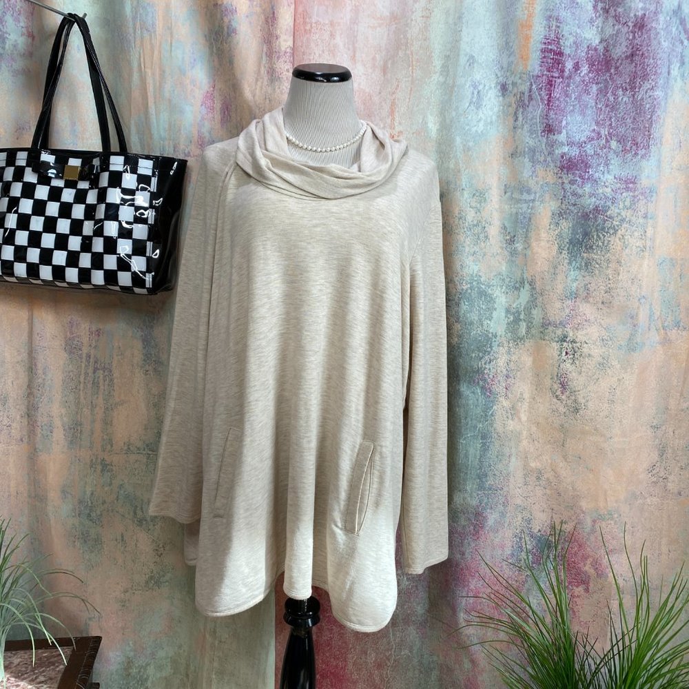 📌 Cable & Gauge Long Sleeves- Cowl Neckline  Sweater